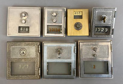 Group of Vintage US Post Office Box Doors