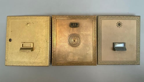 Group of 3 Antique US Post Office Box Doors