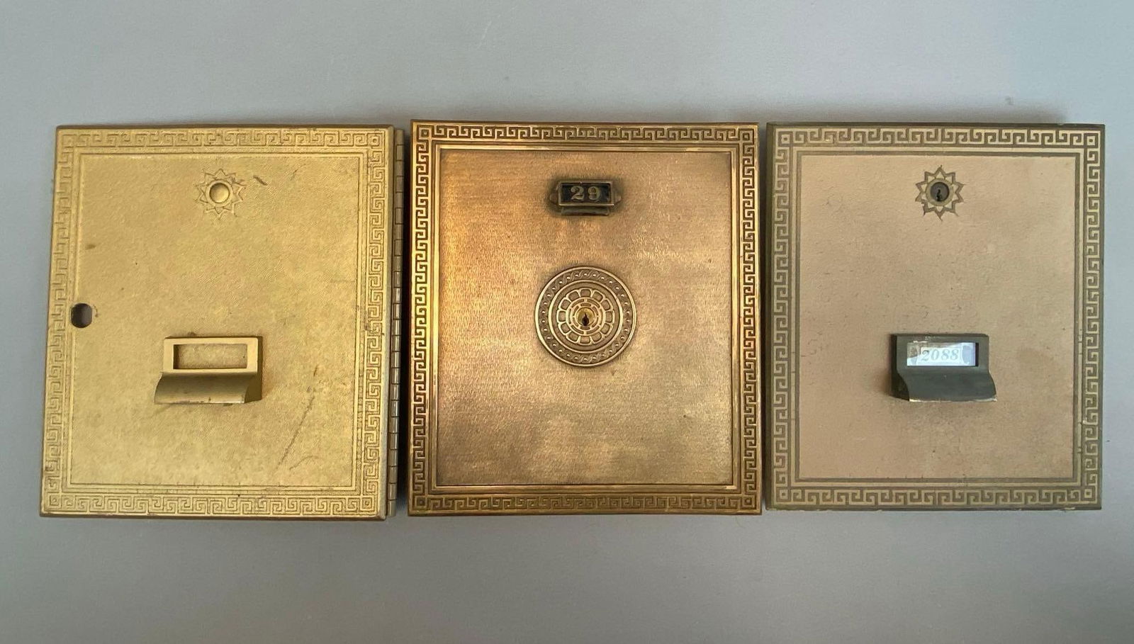Group of 3 Antique US Post Office Box Doors (1 of 3)