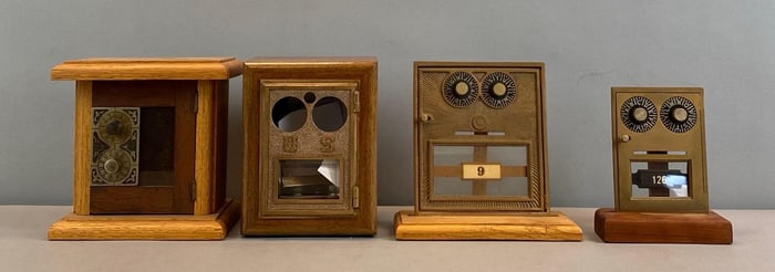 Group of 4 Antique US Post Office Box Doors/Banks