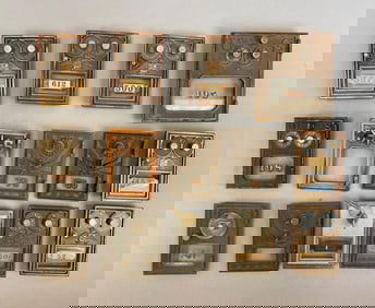 Group of Antique US Post Office Box Doors