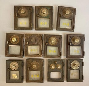 Group of Antique US Post Office Box Doors