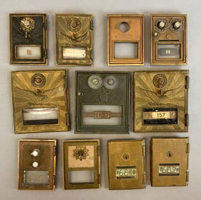 Group of Antique US Post Office Box Doors