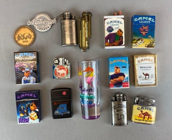 Group of Camel Lighters and Souvenirs