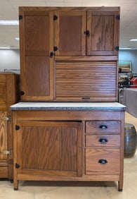 Antique Oak Hoosier Cabinet
