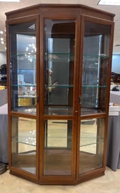 Pulaski Furniture Co. Oak Mirrored Hutch with Lights