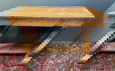 Antique Wood Library Table