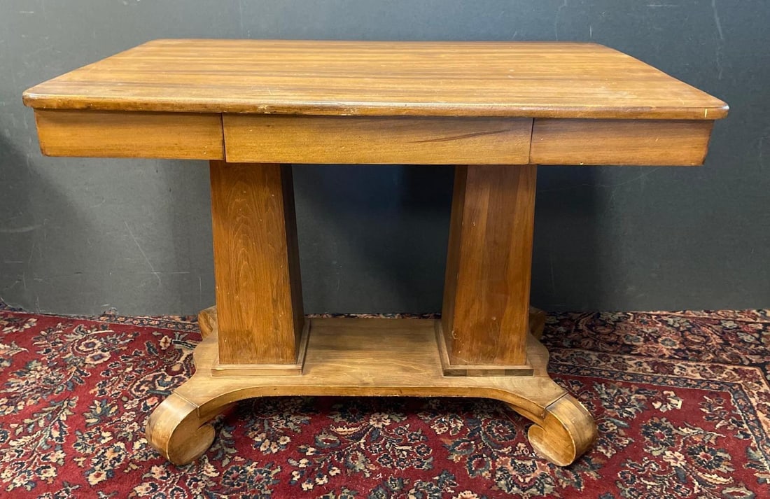 Antique Wood Library Table (1 of 5)