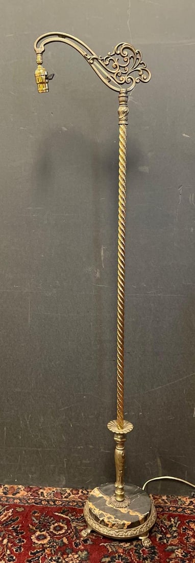 Antique Polychrome Bridge Floor Lamp (1 of 3)