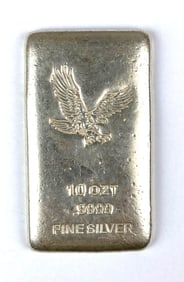 Eagle 10 oz .999 Fine Silver Ingot/ Bar