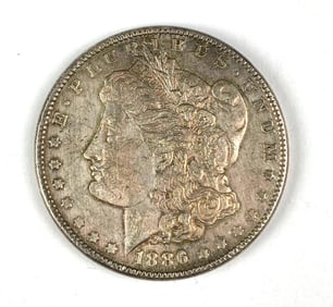 1886 US Morgan Silver Dollar