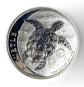 2022 NIUE $2 Turtle 1 oz .999 Fine Silver Coin