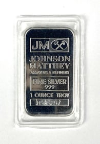 Johnson Matthey 1 oz .999 Fine Silver Ingot/ Bar