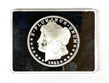 1982 Morgan Design 1.95 oz .999 Silver Ingot/ Bar