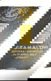 Istanbul Gold Refinery Gramaltin 1 gram .999 Fine Gold Ingot/Bar