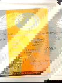 Istanbul Gold Refinery 1 gram .999 Fine Gold Ingot/Bar