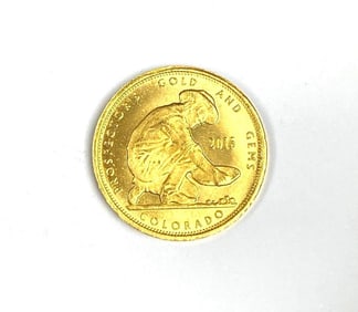2015 Prospector Gold and Gems Colorado Eagle 1/10 oz .999 Fine Gold Round