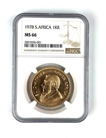 1978 South Africa Krugerrand 1 oz .999 Fine Gold NGC Graded MS66
