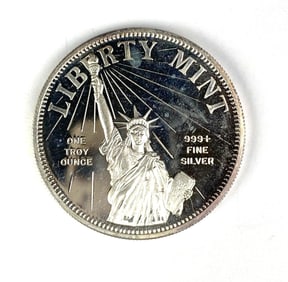 Liberty Mint Statue of Liberty 1 oz .999 Fine Silver Round
