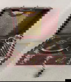 Antique The Allen Portable Model 5 Phonograph