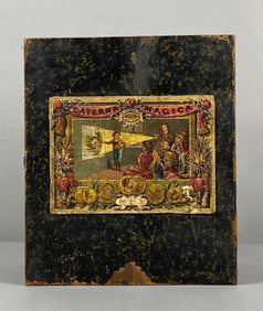 Antique EP Magic Lantern Projector Wood Case