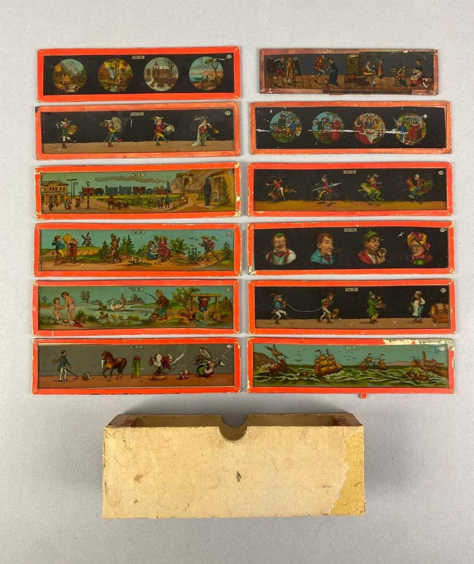 Group of Antique EP Magic Lantern Projector Slides (1 of 3)