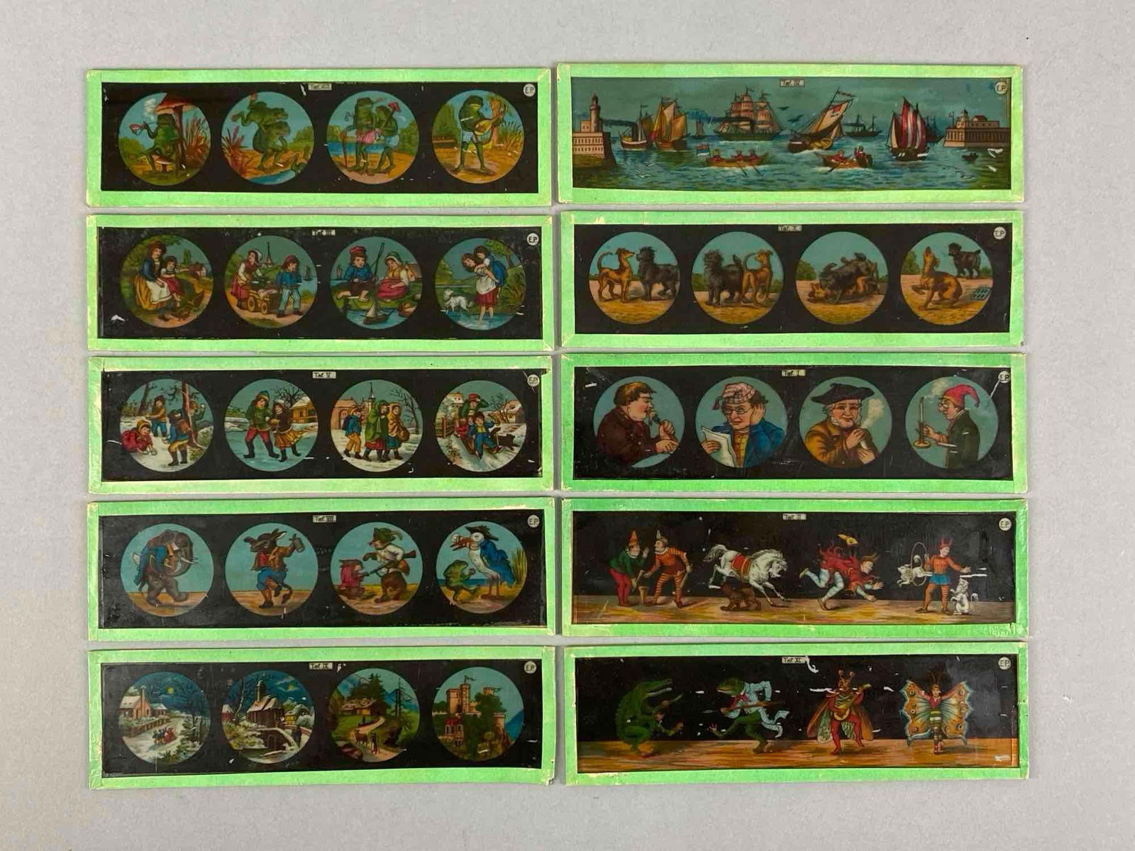Group of Antique EP Magic Lantern Projector Slides (1 of 3)