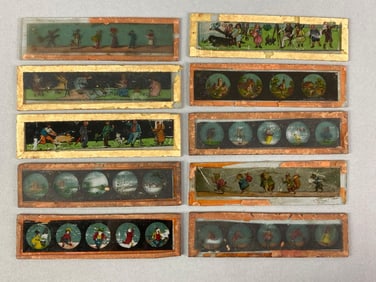 Group of Antique EP Magic Lantern Projector Slides