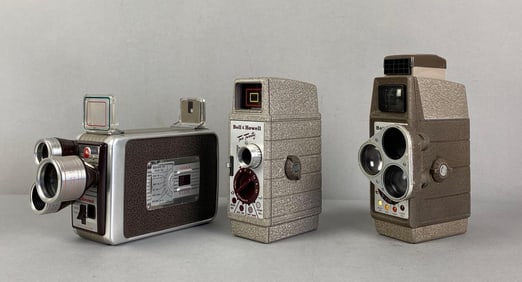 Group of 3 Vintage 8mm Film Camera