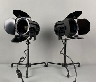 Group of 2 Miniature Stage Flood Light Desk Lamps