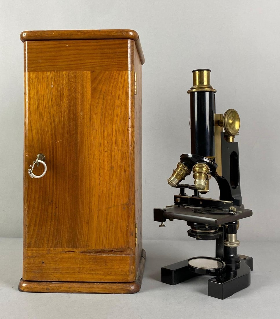 Antique Bosch and Lomb Optical Microscope with Case (1 of 7)