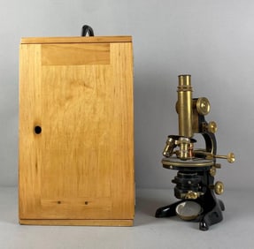 Antique Ernst Leitz Wetzlar No. 2 Microscope with Case