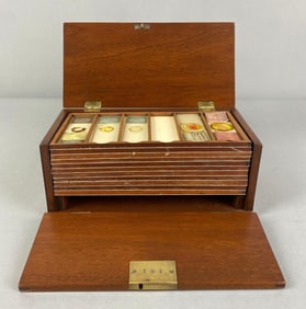 Antique Microscope Slides Storage Case