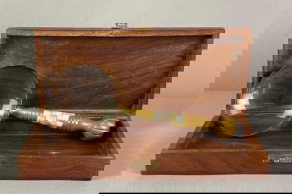 Antique Brass and Mother of Pearl Magnifying Glass