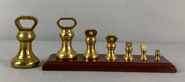 Set of Brass Bell Weights with Display