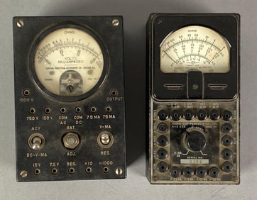 Group of 2 Vintage Volt-Ohmmeter