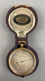 Antique J.J. Hicks of London Pocket Barometer / Altimeter