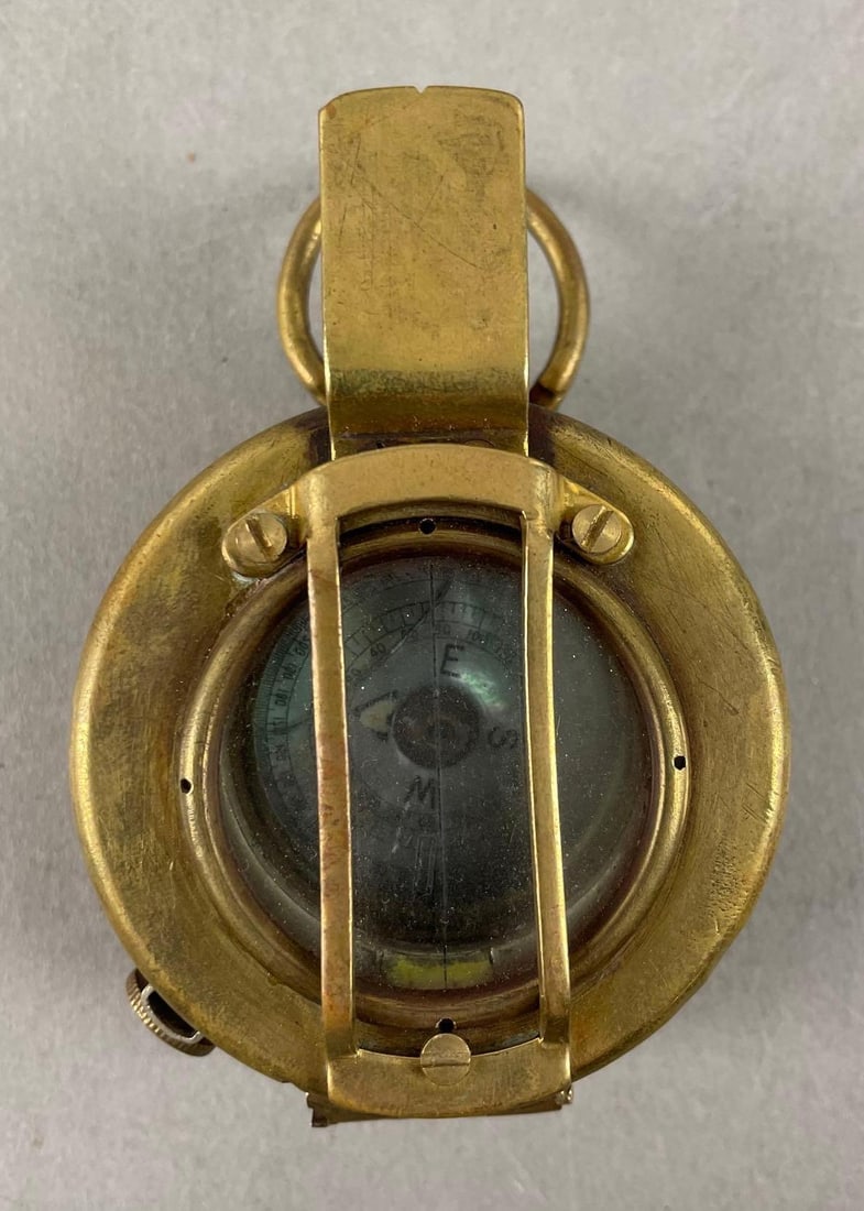 1938  F. Barker and Son of London MK III Brass Field Compass (1 of 3)