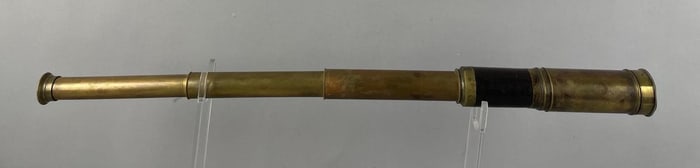 Antique Brass and Leather Telescope