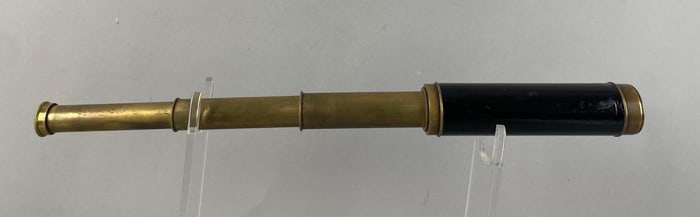 Antique Brass and Leather Telescope