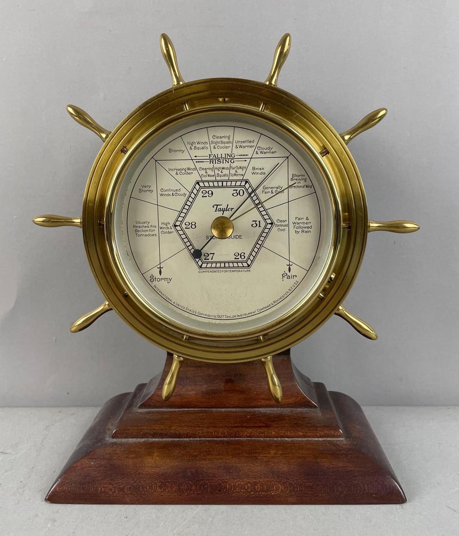 1927 Taylor Instruments Stormoguide Tabletop Barometer (1 of 2)