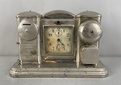 Antique Darche Flash Light Electric Alarm, Bank, and Call Clock