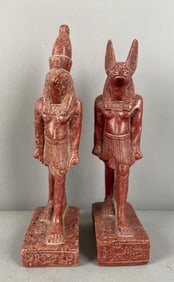 Group of 2 Stone Cast Egyptian Figures