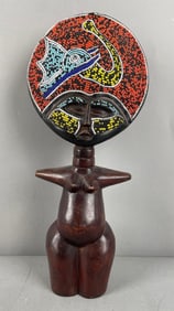 Beaded Wood African Fertility Doll