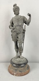 Cast Metal Spanish Knight Statue
