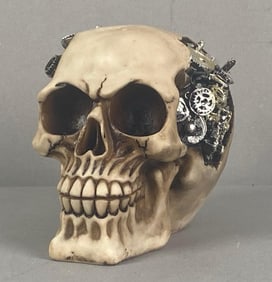 Steampunk Gearhead Resin Human Skull