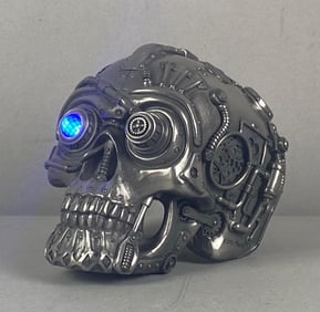 Nemesis Now Cybertron Silver Skull Statue