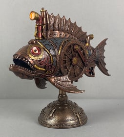 Vernose Design Steampunk Submarine Fish Resin Figurine