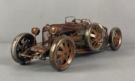 Handicrafts Steampunk 1924 Bugatti Type 35 Open Frame Model