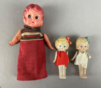 Group of Vintage Japanese Miniature Dolls